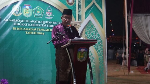 Wagub saat membuka MTQ Ke-20 Tingkat Kabupaten Tebo Tahun 2024.Foto: Diskominfo Provinsi Jambi
