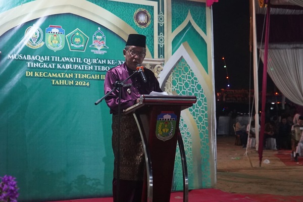Wagub saat membuka MTQ Ke-20 Tingkat Kabupaten Tebo Tahun 2024.Foto: Diskominfo Provinsi Jambi Wagub saat membuka MTQ Ke-20 Tingkat Kabupaten Tebo Tahun 2024.Foto: Diskominfo Provinsi Jambi