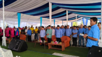Al Haris dan Abdullah Sani Lantik Ribuan Tim Pemenangan Tanjab Barat. Foto: Jambiseru.com