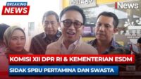 Komisi XII DPR RI melakukan inspeksi mendadak (sidak) terhadap peredaran Bahan Bakar Minyak (BBM) di Stasiun Pengisian Bahan Bakar Umum (SPBU) Pertamina dan Shell di kawasan Cibubur dan Depok. Foto: Jambi.iNews.id