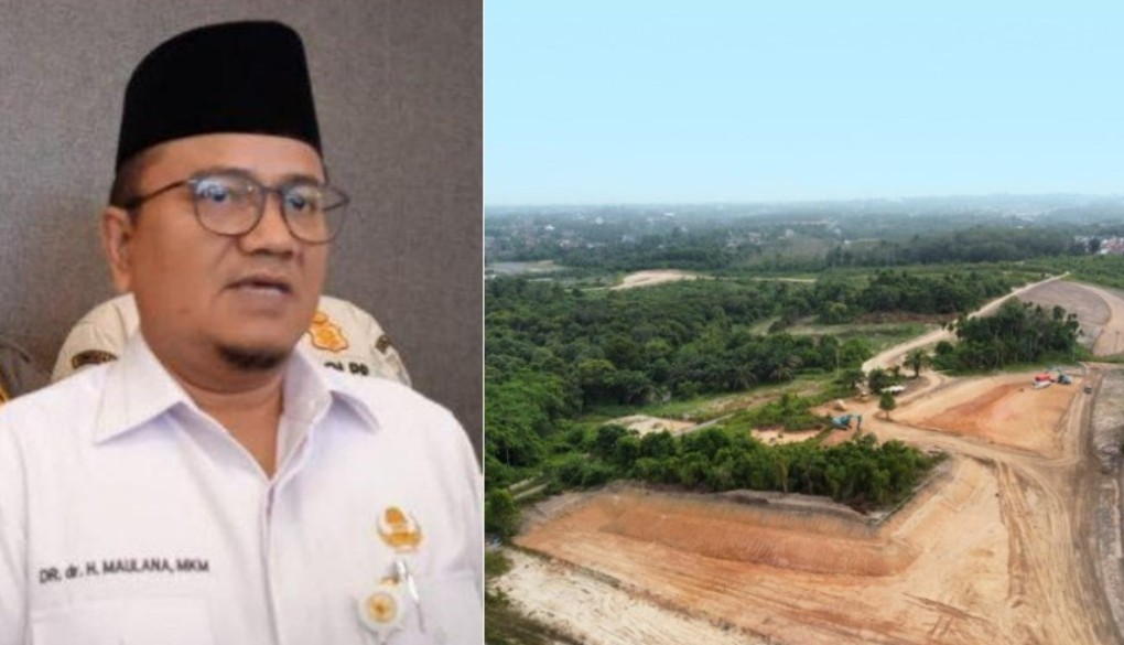 Wali Kota Jambi Maulana (kiri), areal stockpile batu bara milik PT Sinar Anugerah Sukses (kanan).