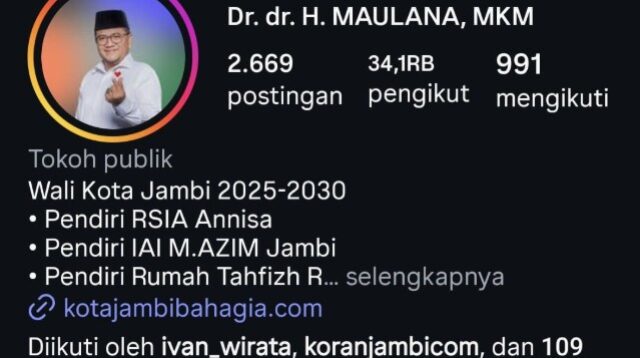 @doktermaulana.azim: Bagaimana Wali Kota Jambi Membangun Citra Lewat Instagram?